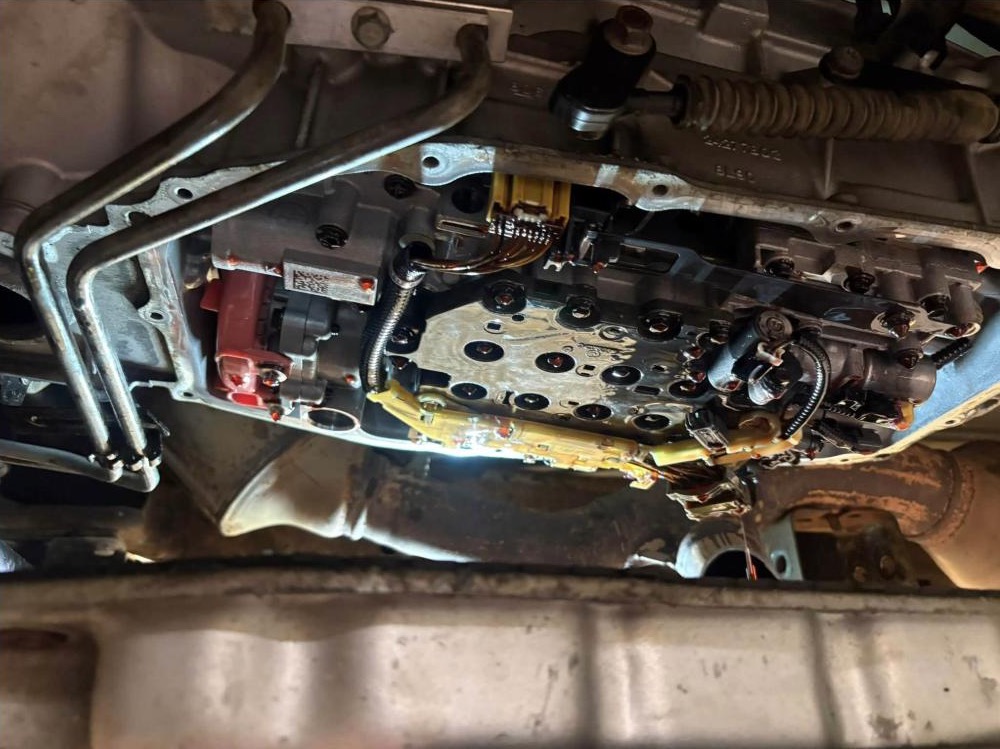 Real photo of a K&H Mechanics transmission valve body job